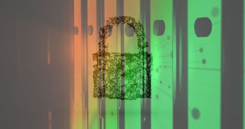 Digital Padlock on Server Background for Data Security Concept - Download Free Stock Images Pikwizard.com