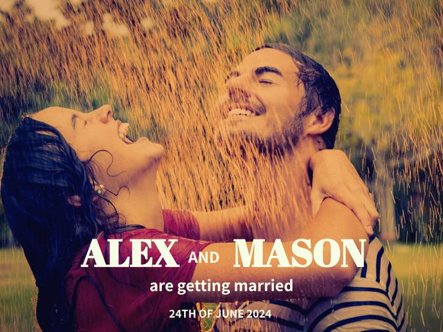 Couple embracing and laughing together in the rain, highlighting their happiness and romance. Perfect for wedding announcements, engagement invitations, and romantic greeting cards. Also useful for advertising campaigns focused on love, joy, and youthful vigor.