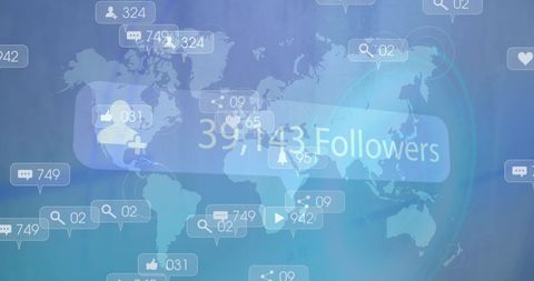 Global Social Media Engagement and Connectivity Collage - Download Free Stock Images Pikwizard.com