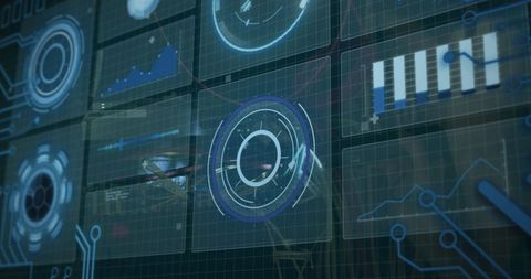 Digital Data Networks Overlaid on Technical Background - Download Free Stock Images Pikwizard.com