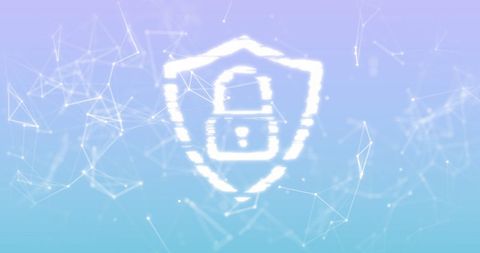 digital security shield with padlock on network background - Download Free Stock Images Pikwizard.com