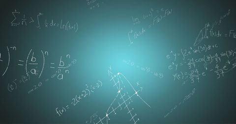 complex mathematical formulae on blue background - Download Free Stock Images Pikwizard.com