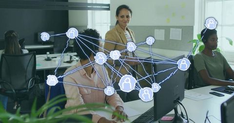 Modern Office Networking Buoyant Team Collaboration