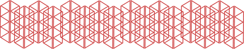 Geometric Red Diamond Pattern on Transparent Background