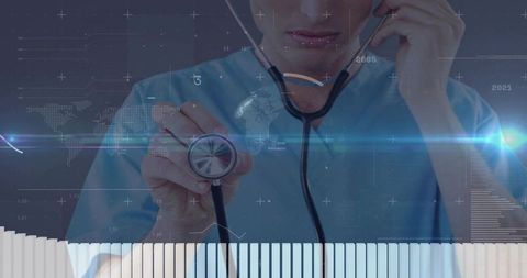 Doctor advancing telemedicine innovation with high-tech solutions