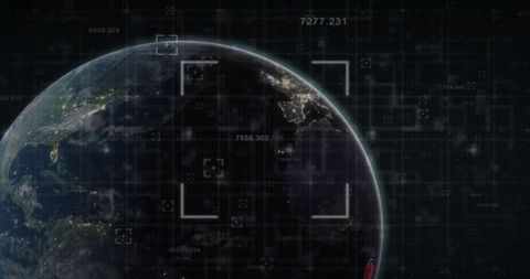 Global Data Processing on Virtual Globe Background - Download Free Stock Images Pikwizard.com