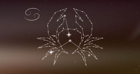 Cancer Zodiac Constellation on Mystical Smoke Background - Download Free Stock Images Pikwizard.com