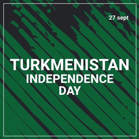 turkmenistan independence day celebration poster with abstract design - Download Free Stock Templates Pikwizard.com