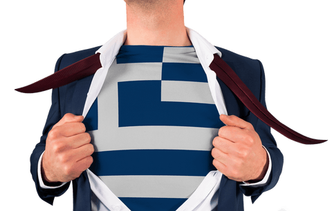 businessman revealing greek flag upper body transparent background - Download Free Stock Videos Pikwizard.com
