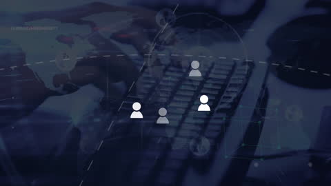 Global Network Connections in Digital Cityscape