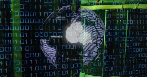 Global Connections with Digital Binary Code and Data Processing - Download Free Stock Images Pikwizard.com