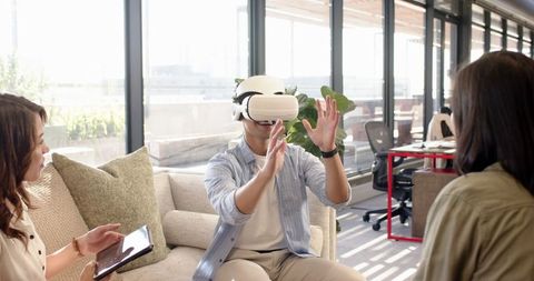 Collaborative Virtual Reality Meeting in Modern Office Setting