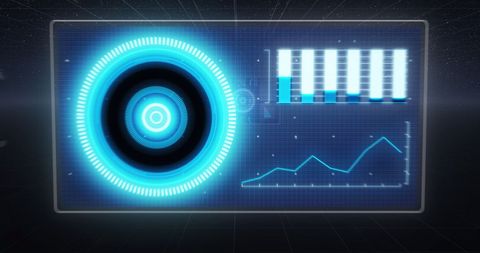 Futuristic Interface with Data Analytics and Graphs - Download Free Stock Images Pikwizard.com