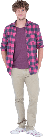 Smiling Man in Casual Outfit with Transparent Background