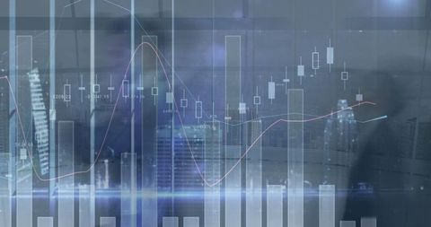 Double Exposure Finance Theme with Cyberspace Elements - Download Free Stock Images Pikwizard.com
