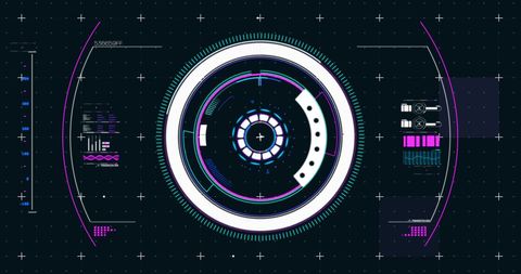 Futuristic Digital Interface with Glowing HUD Elements - Download Free Stock Images Pikwizard.com