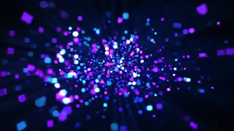 Vibrant Digital Starburst with Radiating Squares