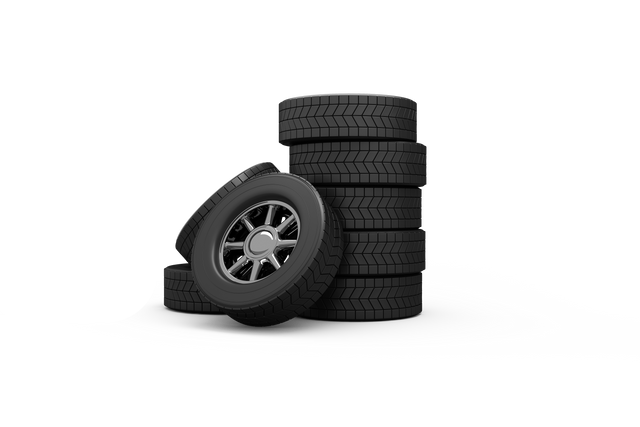 Stack of Black Car Tires Isolated on Transparent Background - Download Free Stock Videos Pikwizard.com