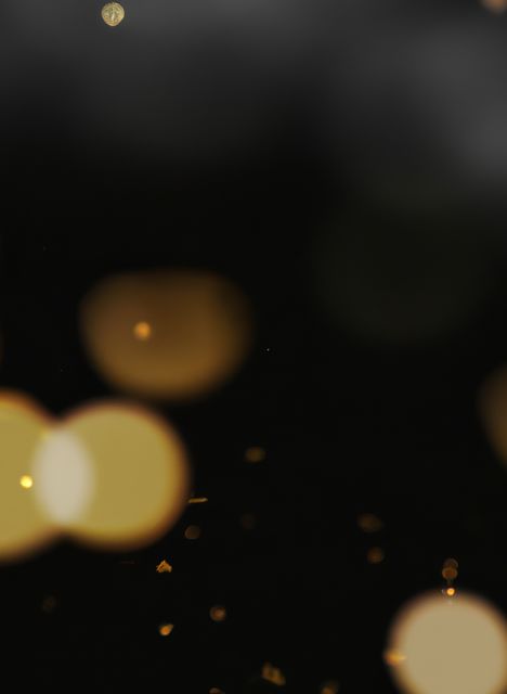 Abstract Golden Bokeh Lights on Black Background - Download Free Stock Images Pikwizard.com