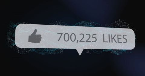 Digital Thumbs Up Icon with Growing Like Count - Download Free Stock Images Pikwizard.com