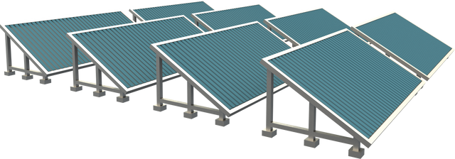 Transparent overlay of modern solar panel array illustration - Download Free Stock Videos Pikwizard.com