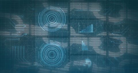 Digital Interface with Data Processing and Global Connectivity - Download Free Stock Images Pikwizard.com