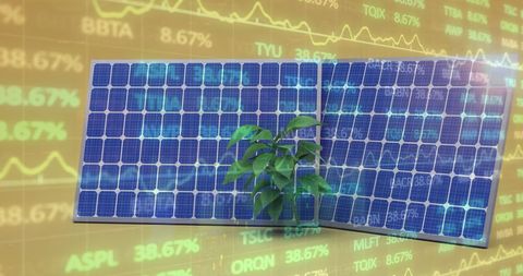 Sustainable Finance with Solar Panels and Growth - Download Free Stock Images Pikwizard.com