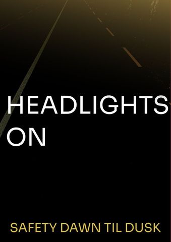 Headlights On Safety Campaign for Road Awareness - Download Free Stock Templates Pikwizard.com