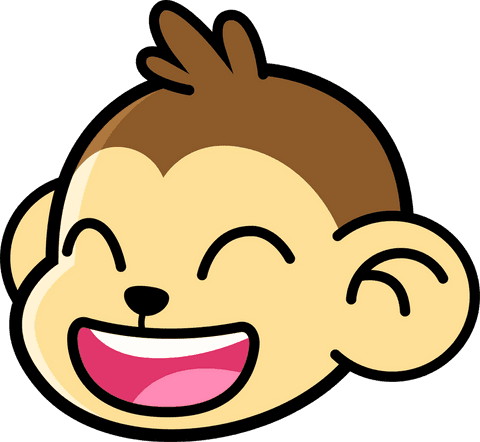 laughing cartoon monkey head with transparent background - Download Free Stock Videos Pikwizard.com