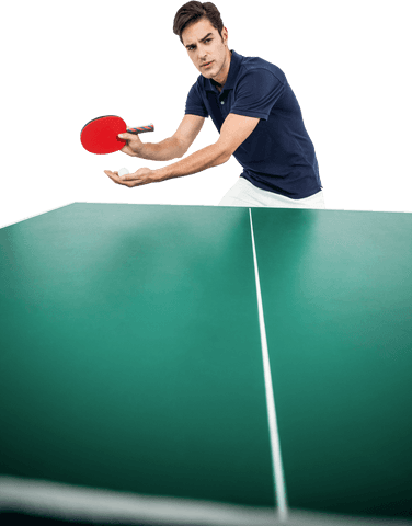transparent confident male athlete playing table tennis - Download Free Stock Videos Pikwizard.com