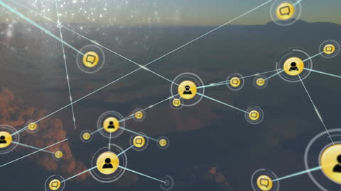Global Networking and Technology Concept with Glowing Connections