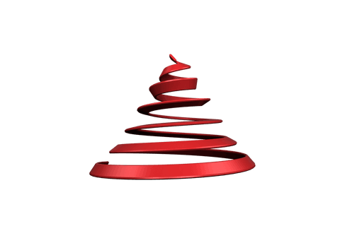 transparent red ribbon shaped christmas tree design - Download Free Stock Videos Pikwizard.com