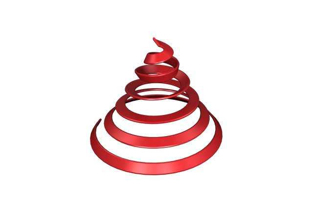 Red Spiral Christmas Tree Symbol Transparent Background - Download Free Stock Videos Pikwizard.com