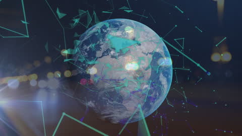 Global Connection Network Overlay on Planet and Traffic