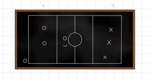 Football Game Strategy Chalkboard Analytics Concept