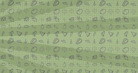 Stylish vegetable icon pattern on green background