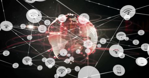 Global Digital Connectivity with Data Interfaces - Download Free Stock Images Pikwizard.com