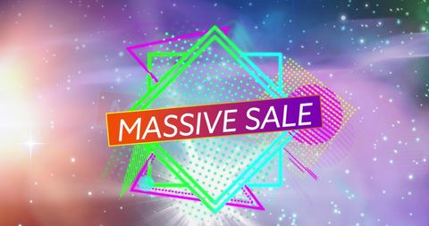 Colorful Geometric Massive Sale Advertisement - Download Free Stock Images Pikwizard.com