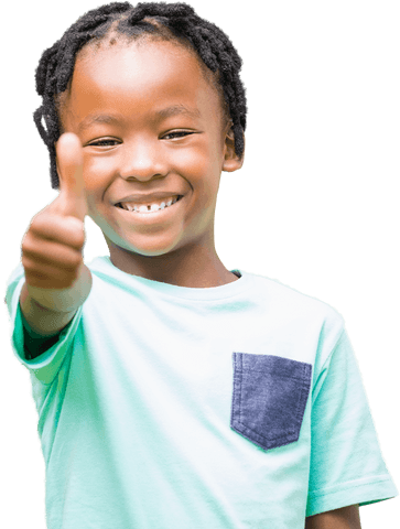 Happy African American Boy Giving Thumbs Up Transparent Background - Download Free Stock Videos Pikwizard.com