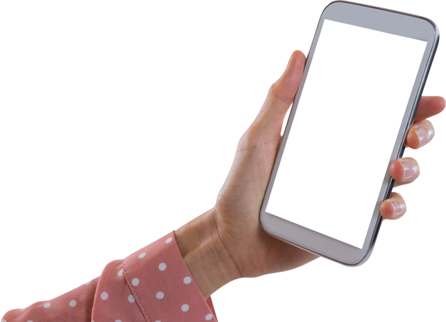 Transparent Woman's Hand Holding Smartphone With Editable Screen - Download Free Stock Videos Pikwizard.com