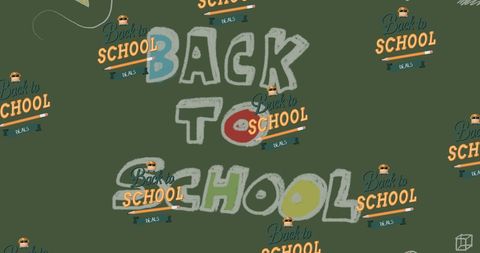 Chalkboard back to school repeating pattern