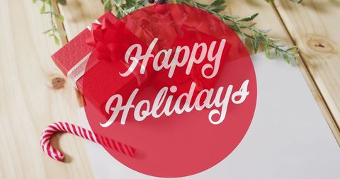 Festive Holiday Greeting with Christmas Decorations - Download Free Stock Images Pikwizard.com