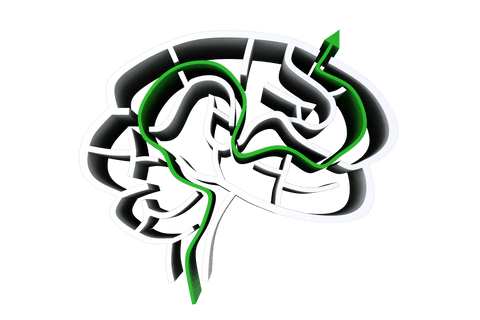 transparent brain maze with green path arrow indicating solution - Download Free Stock Videos Pikwizard.com