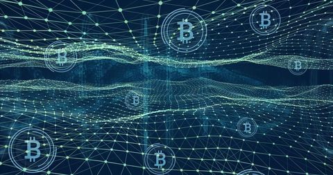 Bitcoin Blockchain Network in Digital Landscape - Download Free Stock Images Pikwizard.com