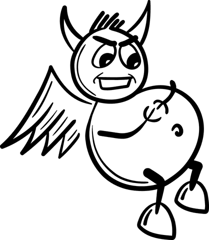 vector silhouette of black imp creature on transparent background - Download Free Stock Videos Pikwizard.com