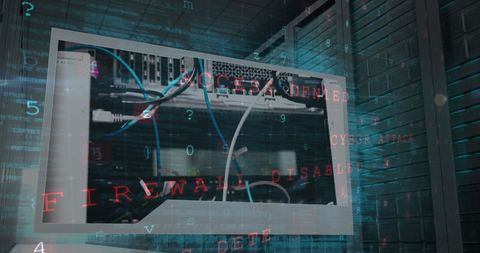 Cybersecurity Threat with Access Denied and Firewall Disabled Warning - Download Free Stock Images Pikwizard.com