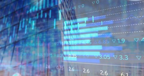 Financial Data Superimposed on Urban Skyline - Download Free Stock Images Pikwizard.com
