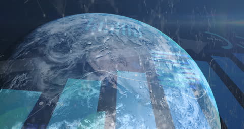 Digital Human and Data Overlay on Earth Animation