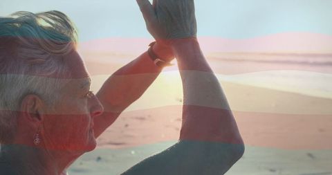 Peaceful Meditation by Vibrant Coastal Sunset