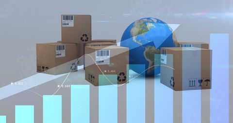 Digital Logistics with Rising Statistics and Global Influence - Download Free Stock Images Pikwizard.com